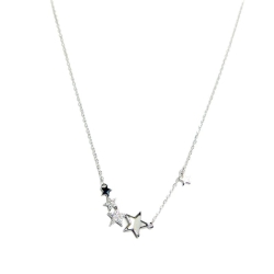 ZIRCONIA AND MOTHER OF PEALR STARS NECKLACE